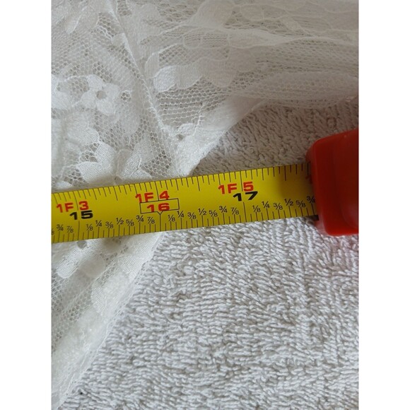 Elegant White and Blue Lace Maxi Dress - Picture 9 of 13